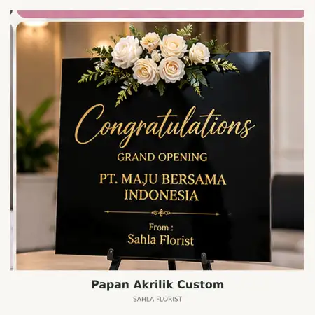 Papan Bunga Akrilik Pondok Indah
